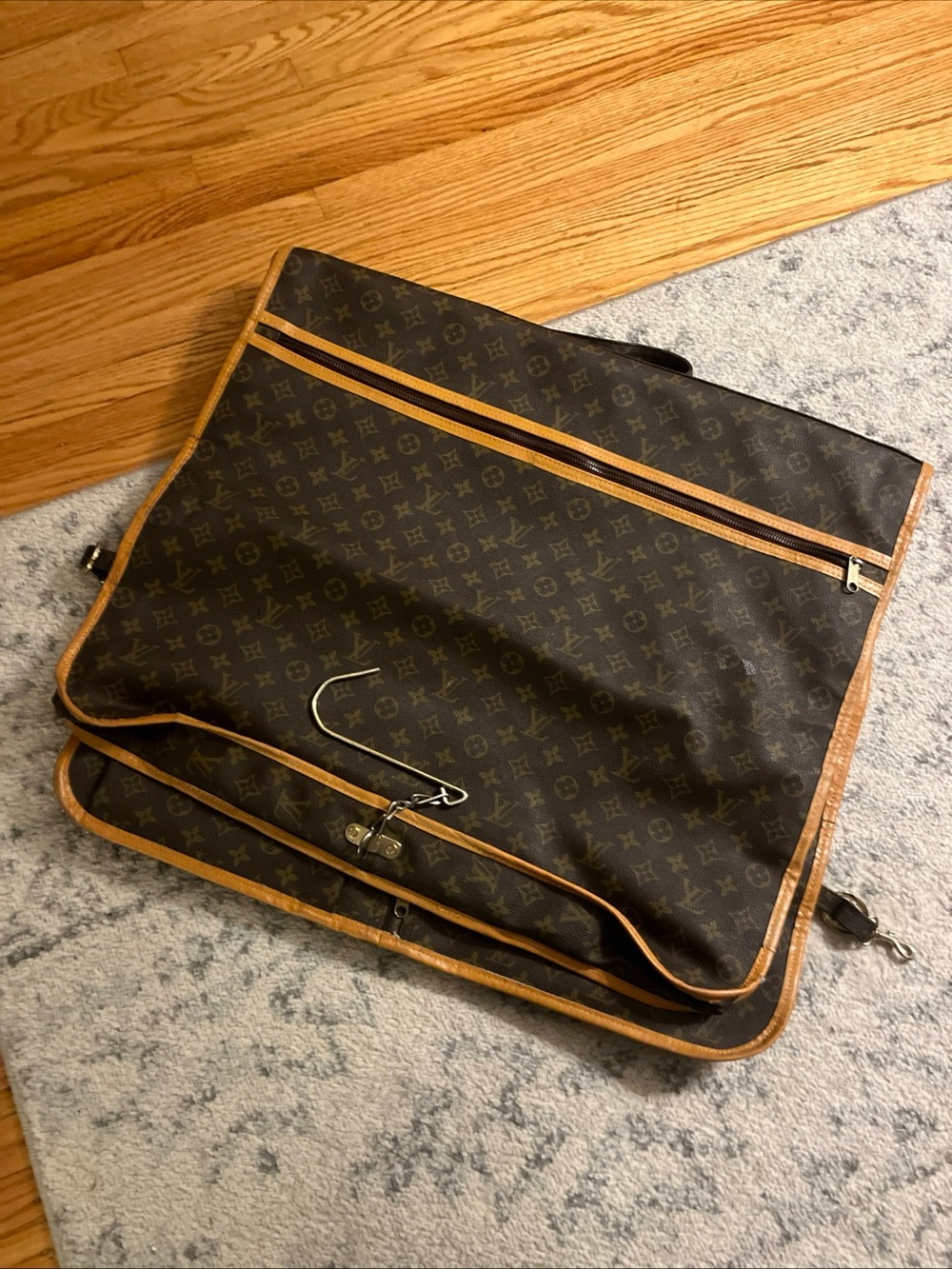 Louis Vuitton Monogram Canvas Garment Bag with Vachetta Trim - Dark Brown - Picture 10 of 14